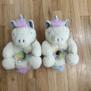 GAP Cream Unicorn Plush Slippers for Kids